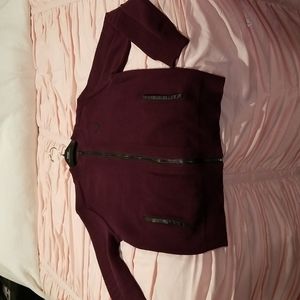 Guess Sweater Jacket, purple, Sz XXL